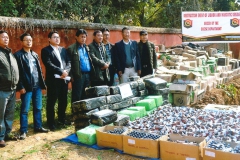 Combined-Distruction-of-seized-IMFL-and-Drugs by Mobile squad and Narcotic cell held on 5th Feb ‘19 at Directorate of Excise Dimapur