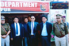 Shri. Metsubo Jamir, Hon’ble Chief Guest along with other dignitories inspecting Excise Department Exhibition stall during Republic Day 26.01.19 Dimapur